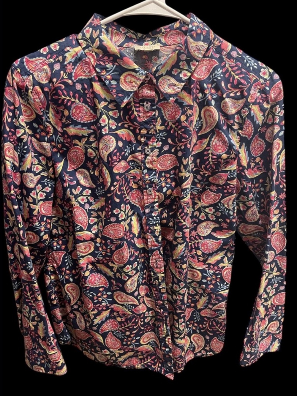 Talbots Women's Long Sleeve Paisley LP